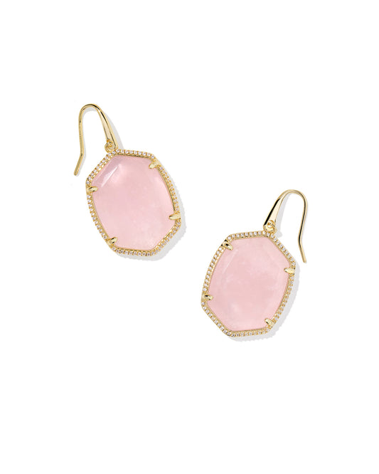 Daphne Pave Frame Drop Earrings