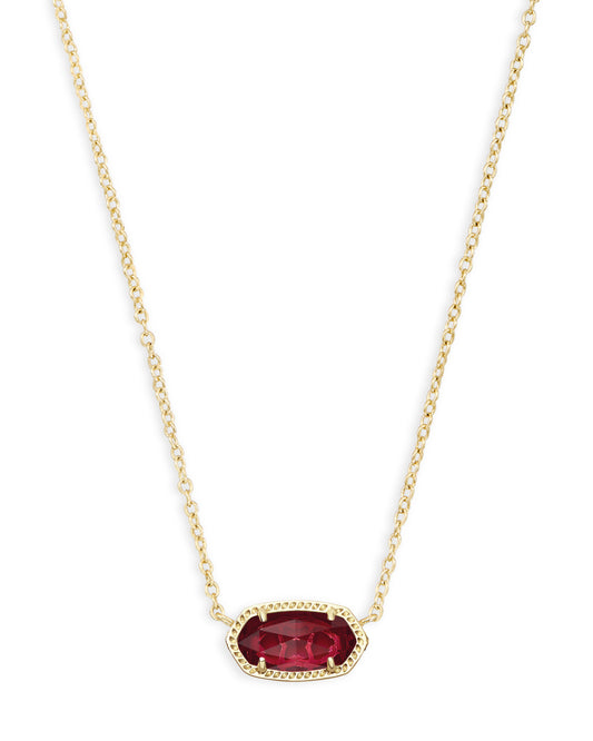 Kendra Scott Elisa Necklace Gold Clear Berry