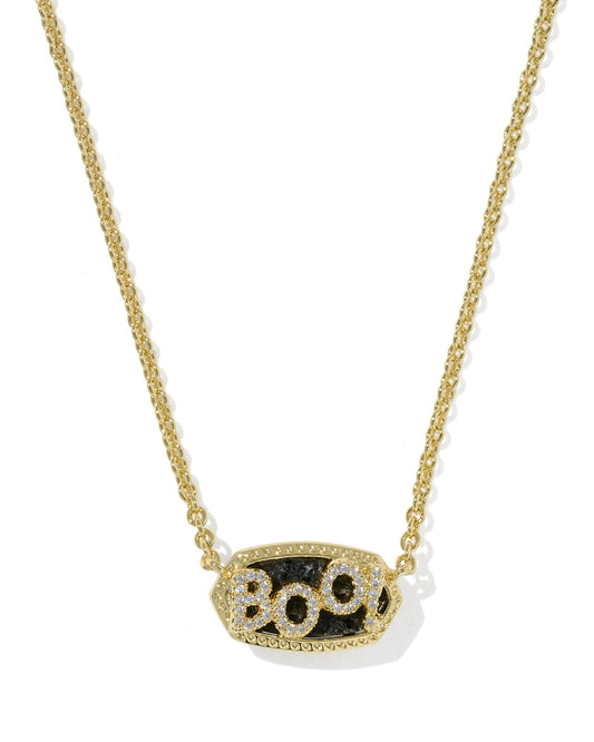 Kendra Scott Elisa Boo Short Pendant Necklace Black