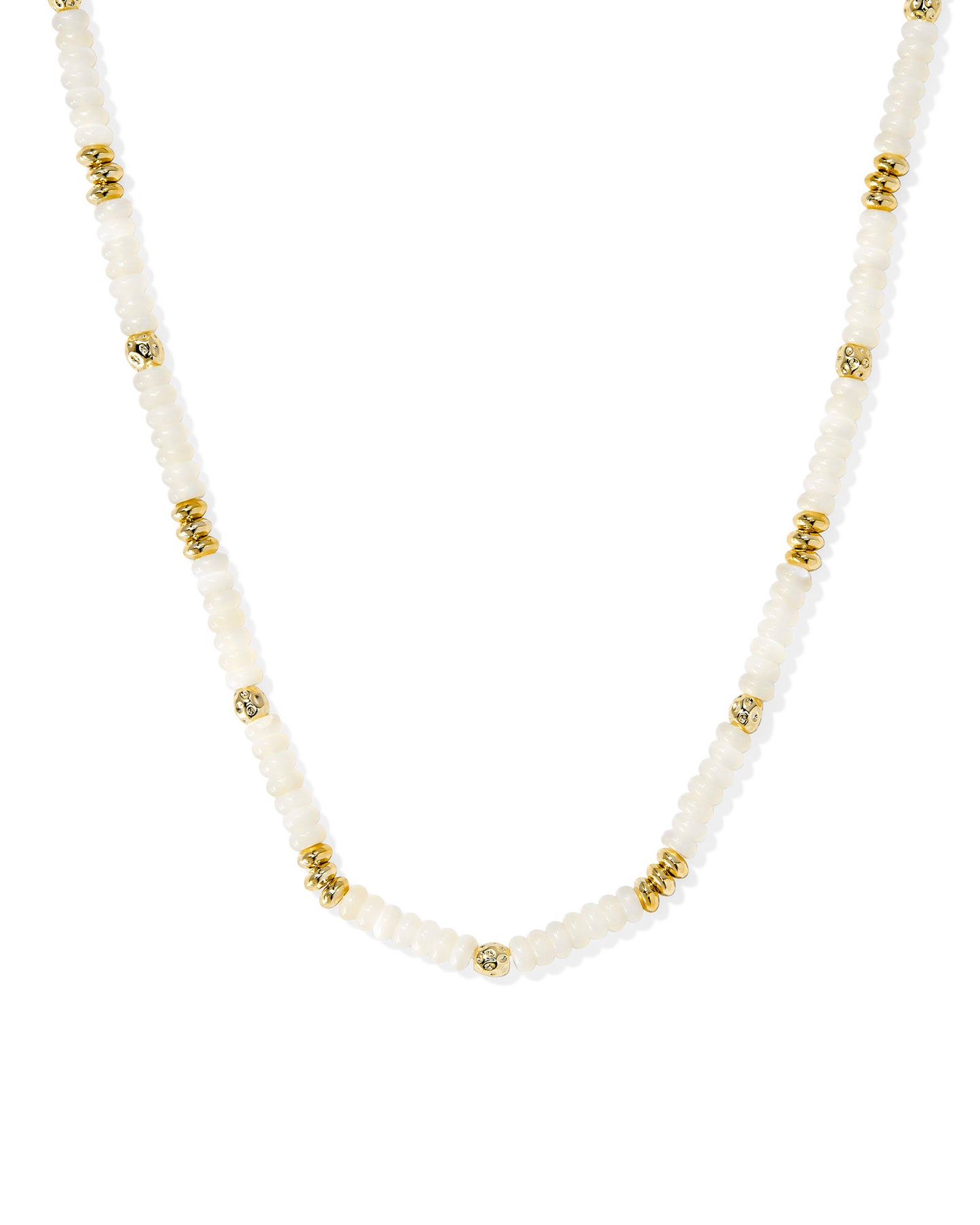 Kendra Scott Deliah Strand Necklace, Gold  Ivory Mother of Pearl, Dimensions: 16.5" CHAIN WITH 2.5" EXTENDER