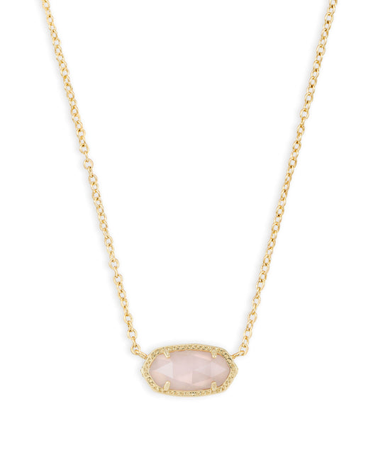 Kendra Scott Rose Quartz Elisa Short Pendant Necklace