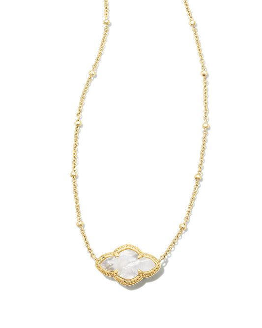 Kendra Scott Ivory Mother-Of-Pearl Abbie Pendant Necklace