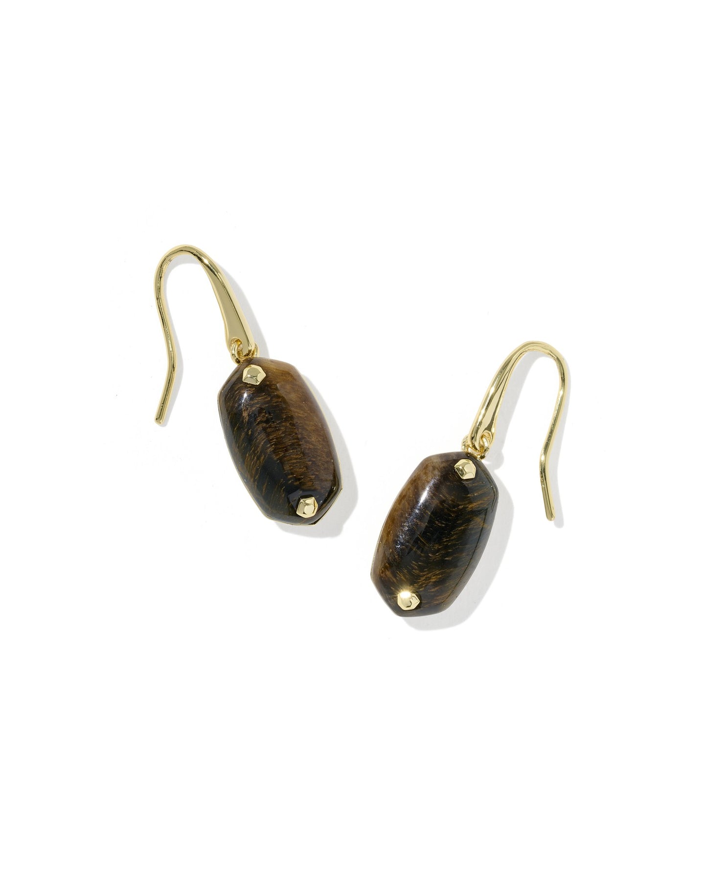 Kendra Scott Lee Riveted Drop Earrings Dark Brown
