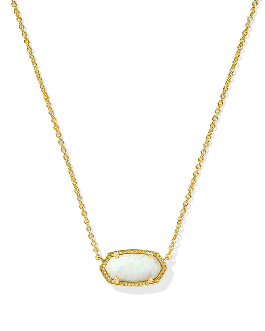 Kendra Scott Elisa Necklace Gold Yellow Opal