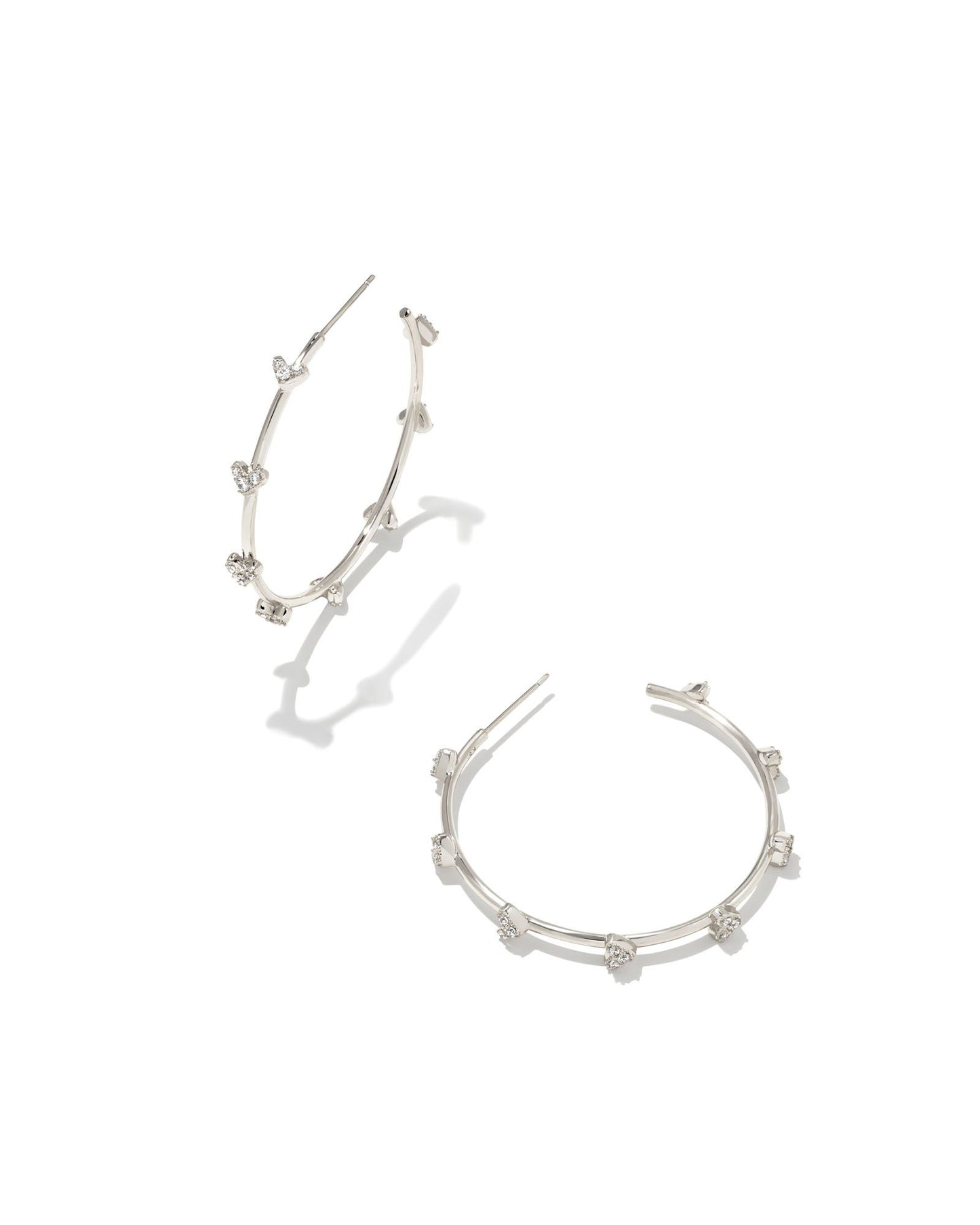 Haven Crystal Heart Hoop Earrings