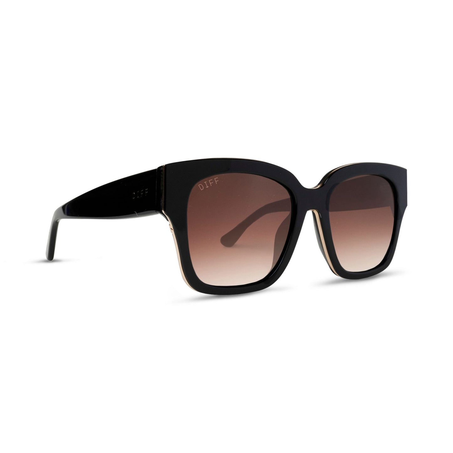 Bella II Matte Black + Beige Mirror Polarized Sunglasses