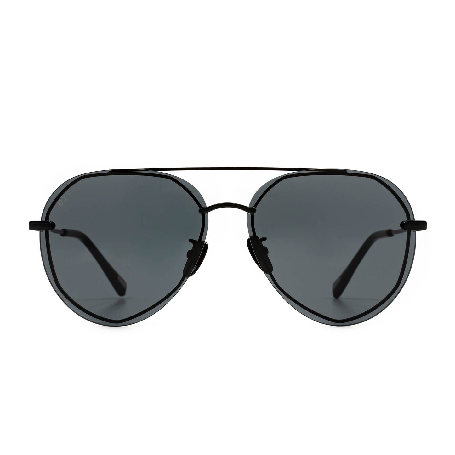 Lenox Black + Grey Aviator Sunglasses