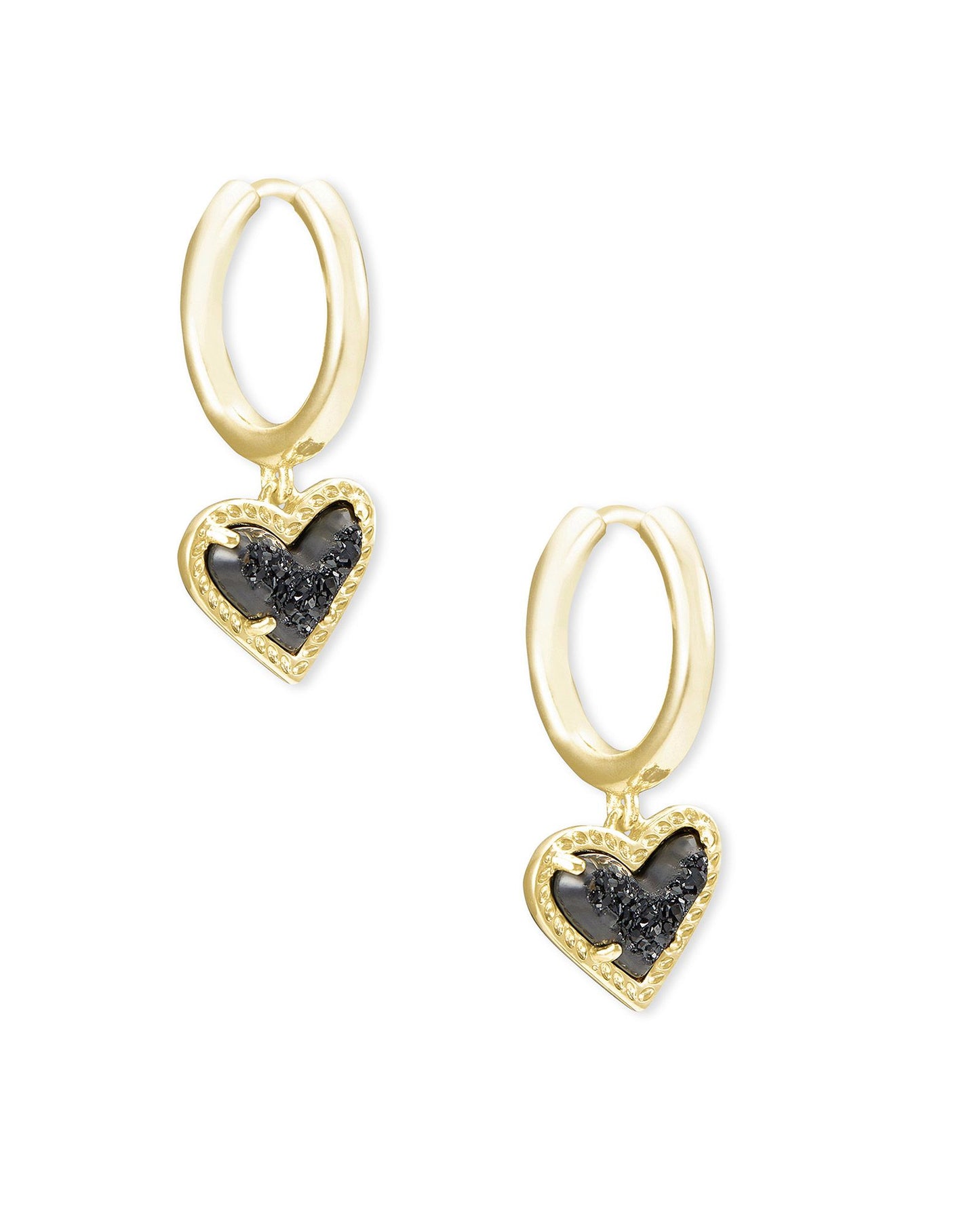 Kendra Scott Ari Drusy Heart Huggie Earrings