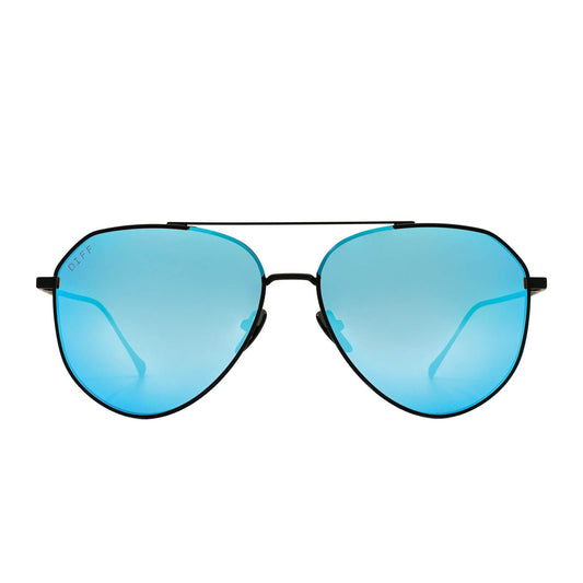 Dash Matte Black + Blue Mirror + Polarized Sunglasses