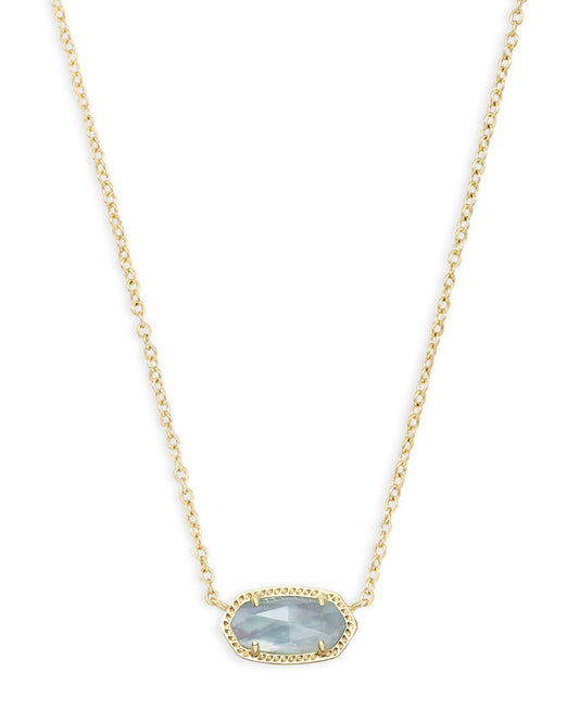A dainty stone and delicate metallic chain combine to create the Elisa Pendant Necklace, your new favorite wear-anywhere accessory. This pendant necklace can be paired with any look, providing that extra touch of timeless style. Make the Elisa Pendant Necklace a staple in your wardrobe and you will not be disappointed. Dimensions 0.63'L x 0.38'W stationary pendant, 15' chain with 2' extender