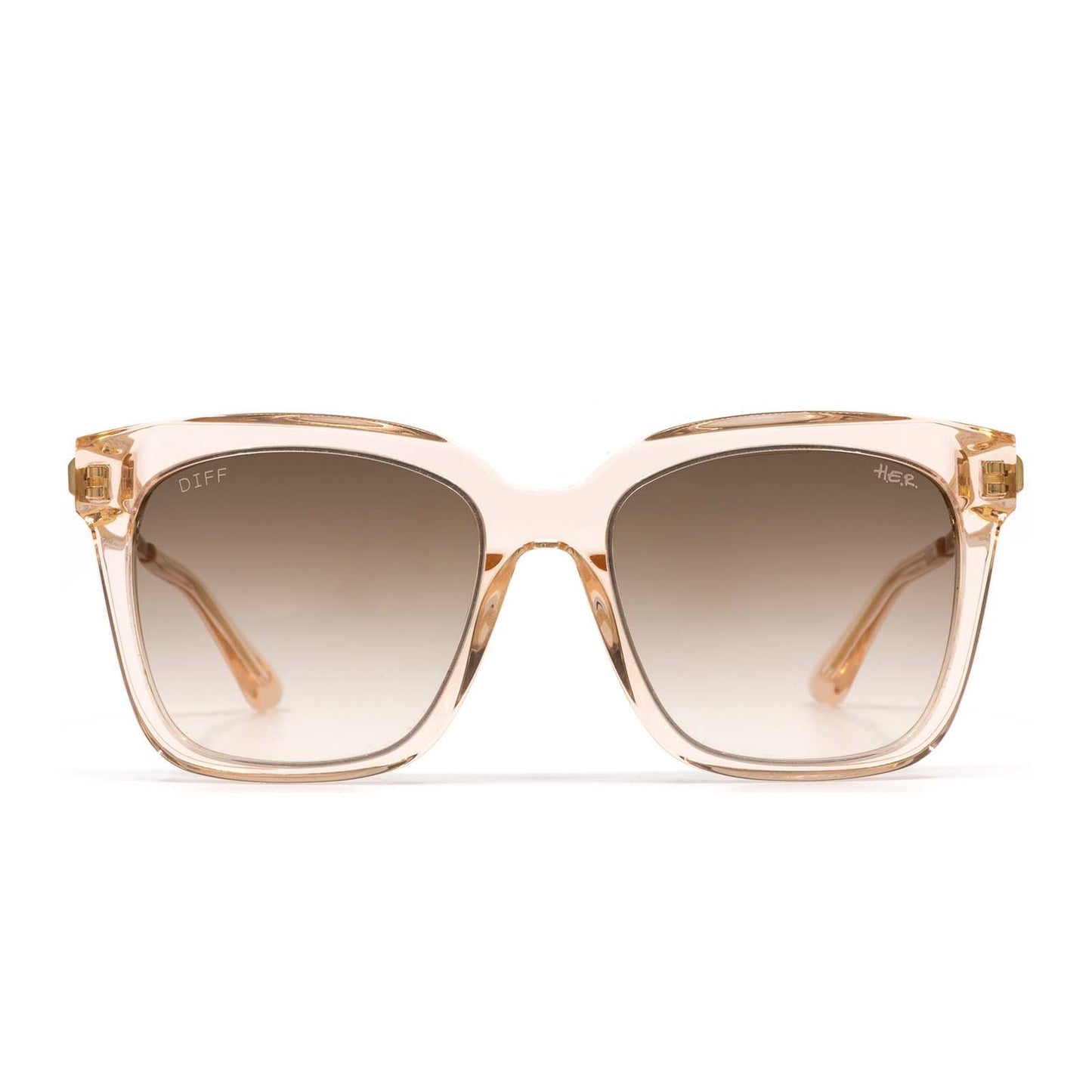 H.E.R - Bella Ginger Crystal + Light Brown Gradient Sunglasses