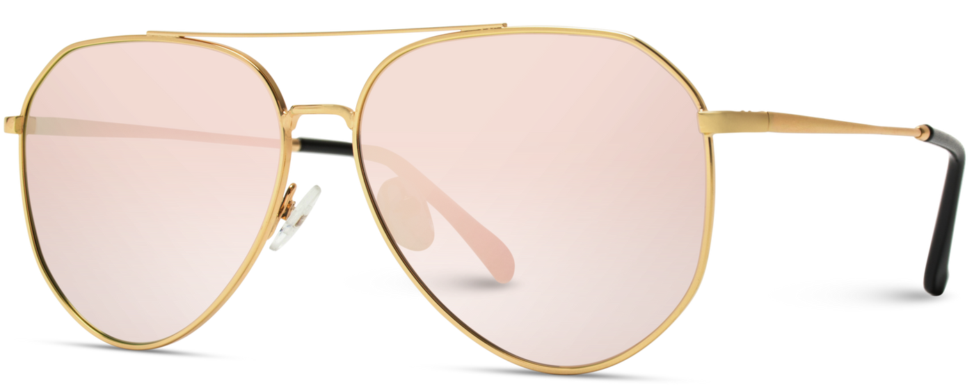 Ramsey Modern Geometric Polarized Aviator Sunglasses