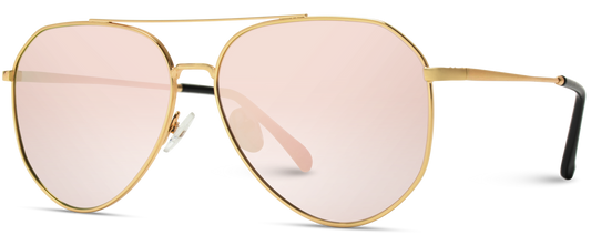 Ramsey Modern Geometric Polarized Aviator Sunglasses
