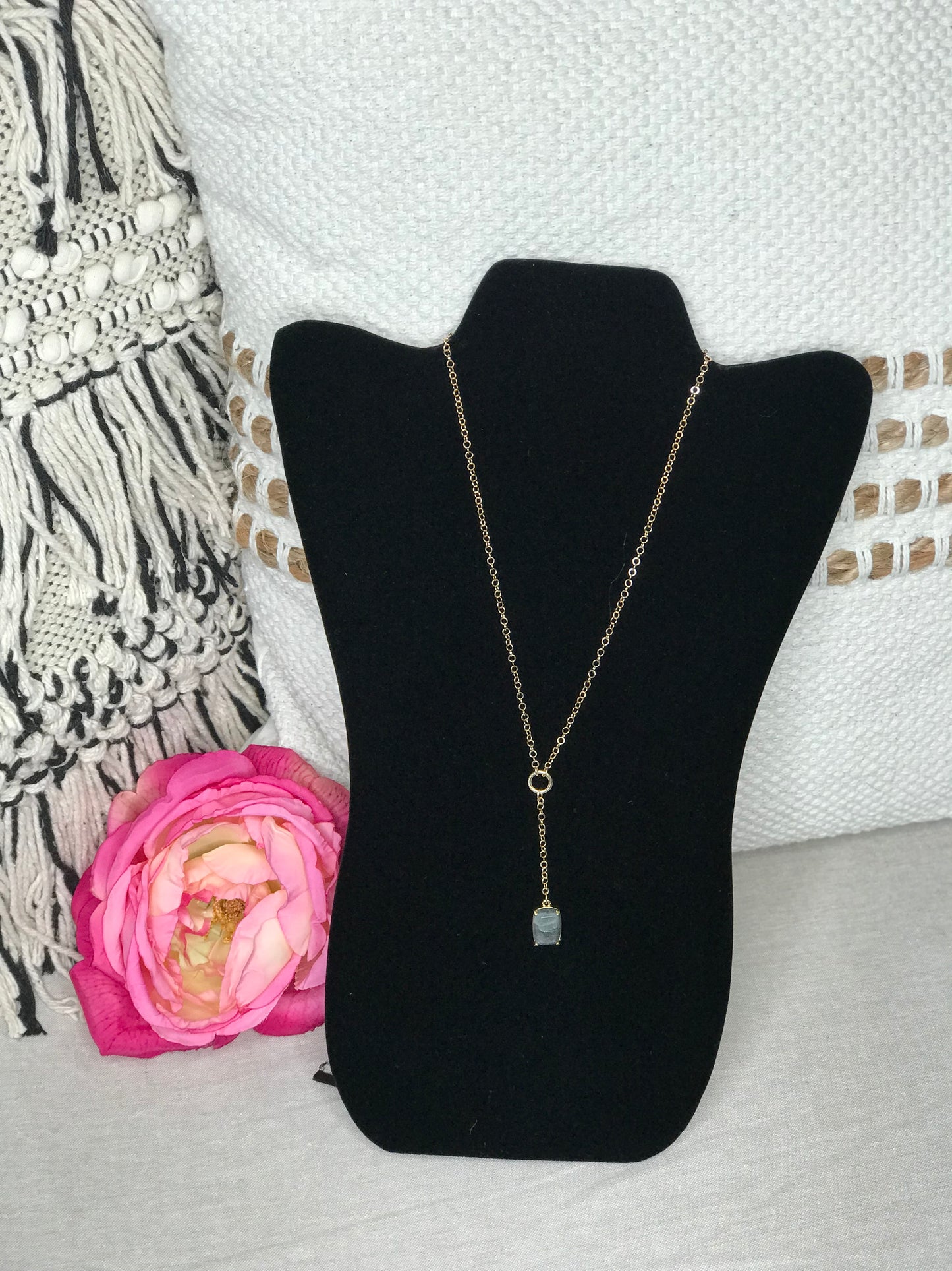 Audrina Gold Y Drop Chain Necklace