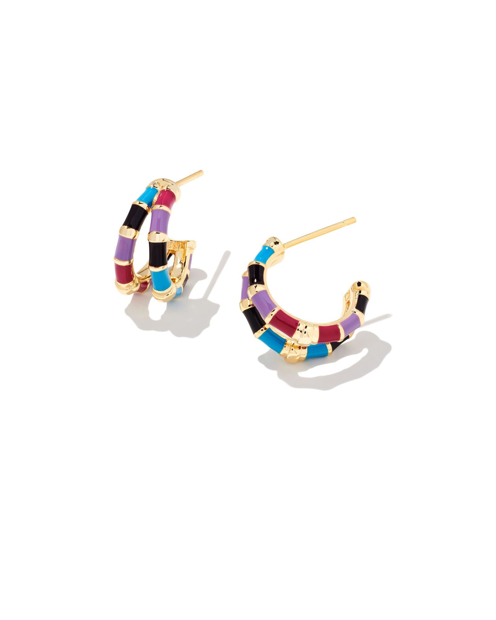 Orecchini A Cerchio Kendra Scott Essie In Metallo Misto, Nuovi Senza Etichette