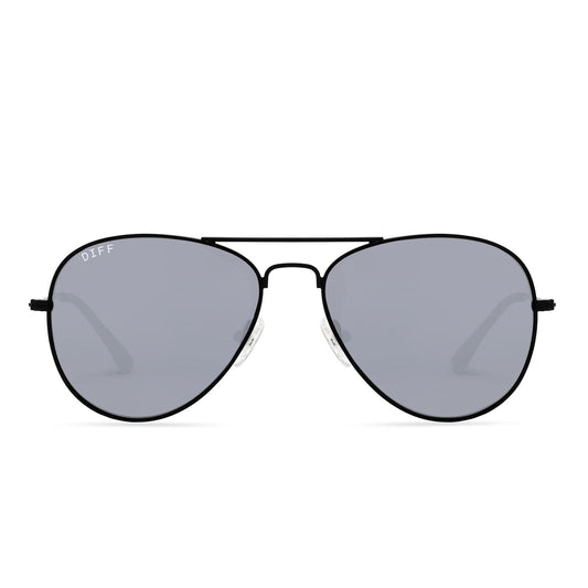 Cruz Matte Black Grey Mirror Sunglasses
