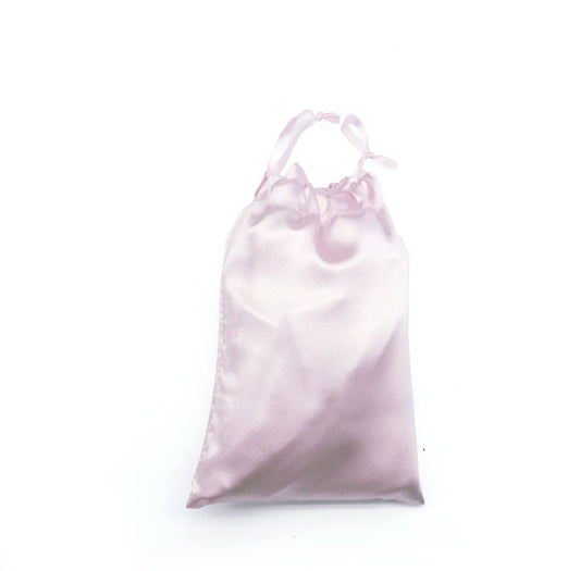 Light pink satin pillowcase bag