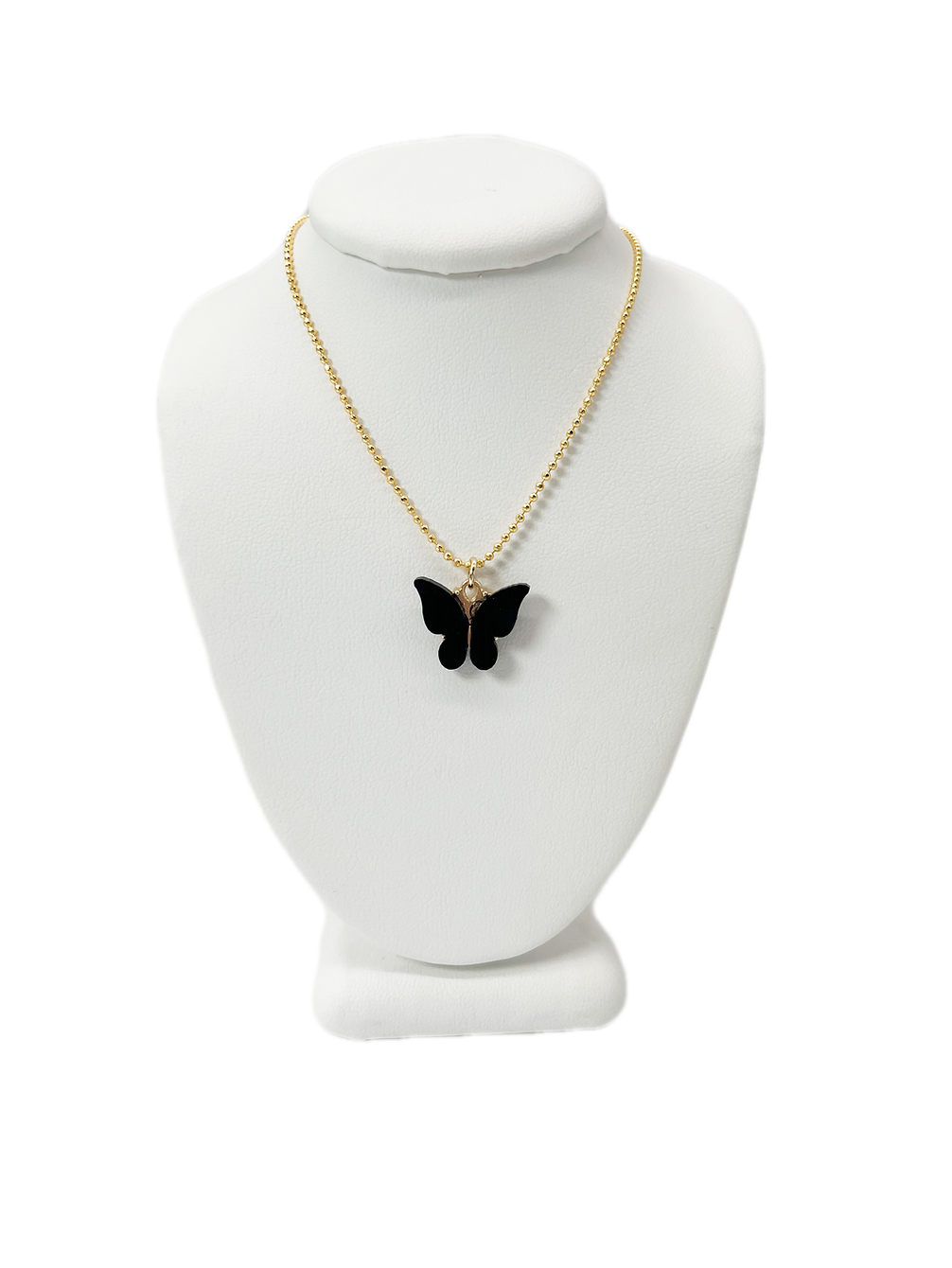 Butterfly Baby Necklace Black/ Gold