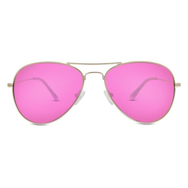 Cruz Gold + Pink Mirror Sunglasses