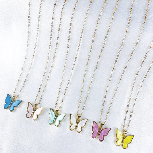 Flutter Butterfly Ivory Necklace