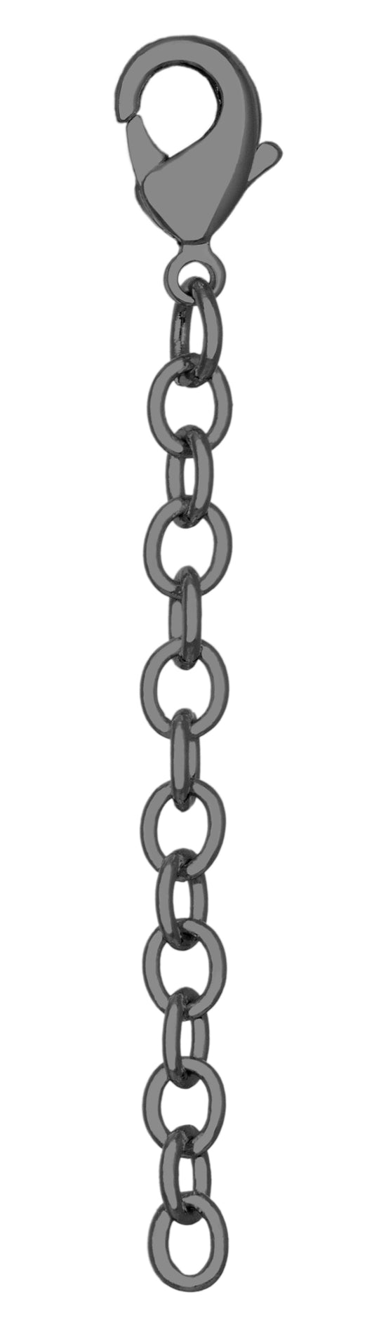 Black chain necklace extender with clasp 