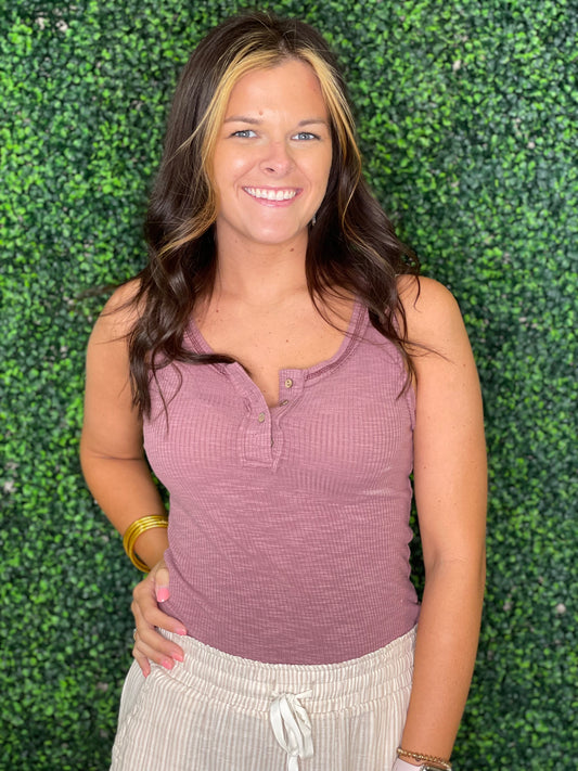 Caddie Cotton Ribbed Tank