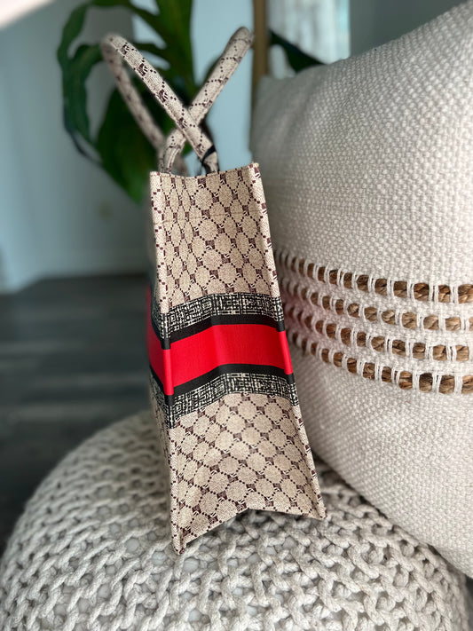 Fashion Pattern Stripe Bee Tote Bag