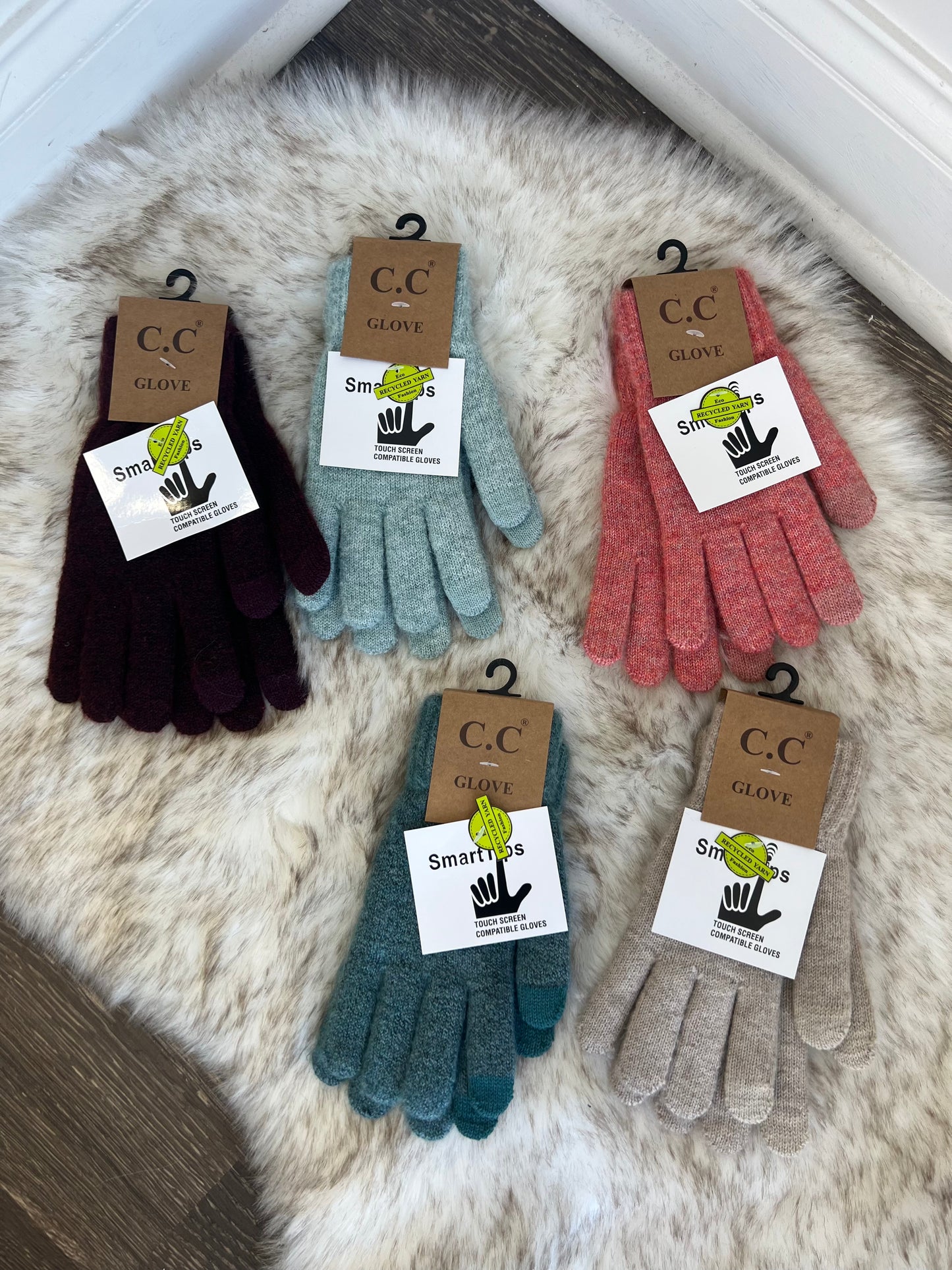 C.C Heather Knit Plain Gloves