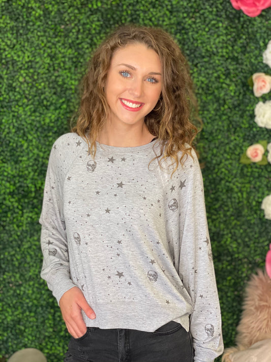 Sleep Over Skull Sweatshirt