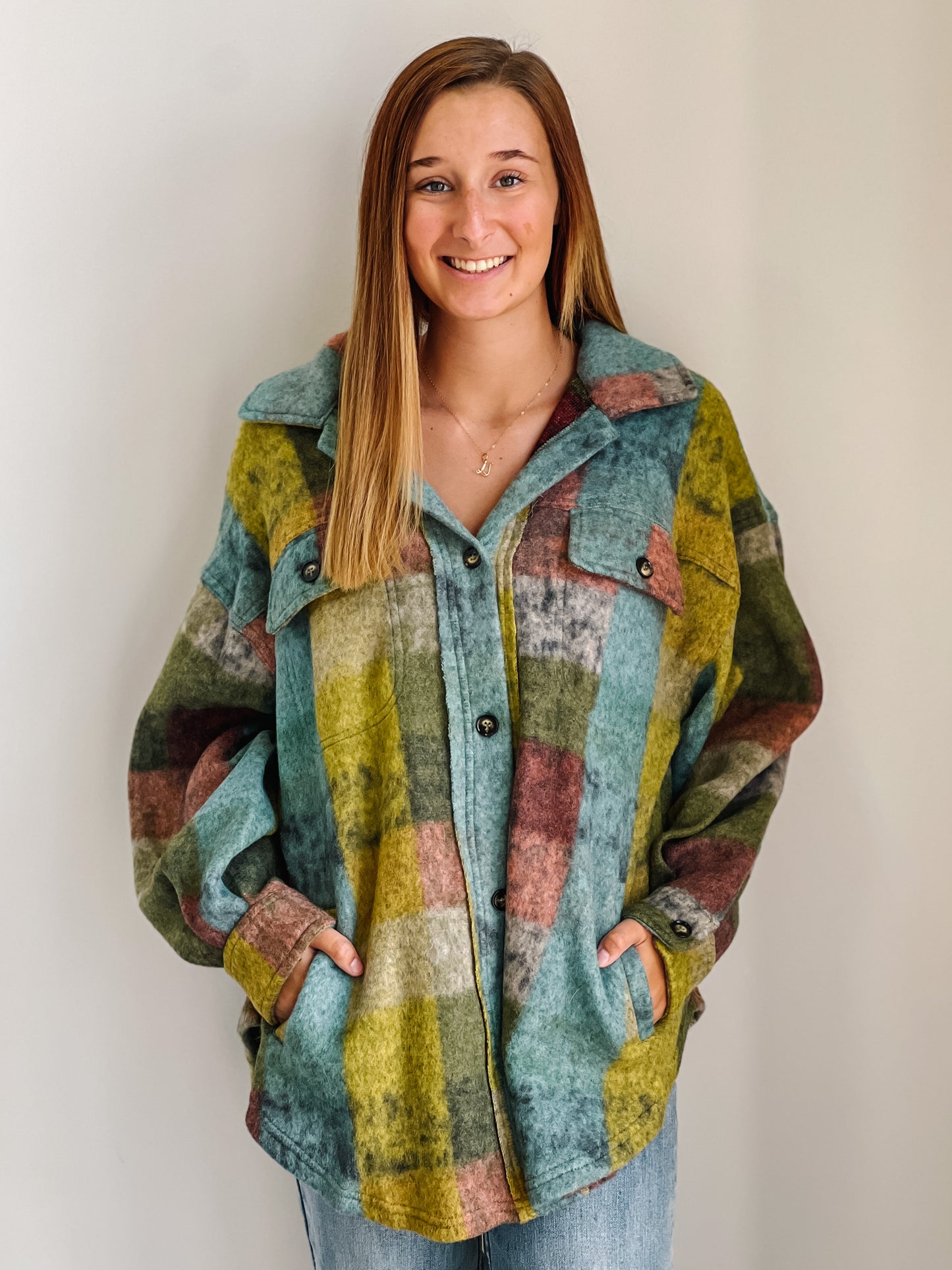 Lily Loose Fit Buttoned Down Check Shacket