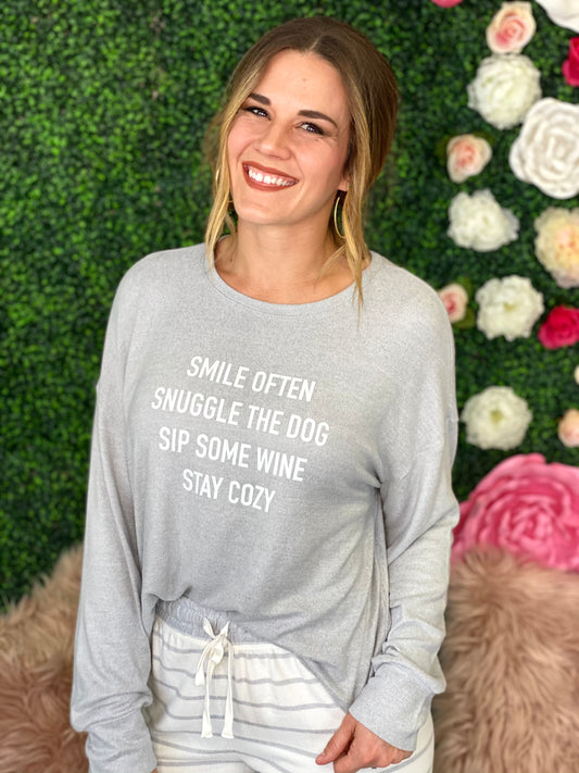 Lina Smile Long Sleeve Top