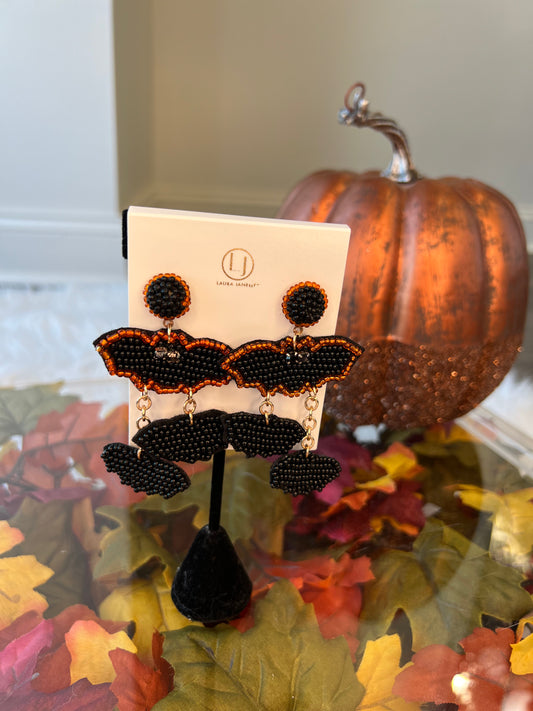 Halloween Bat Earrings