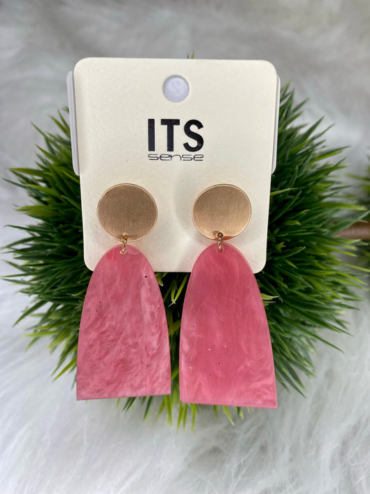 Half Oval Acrylic Earring