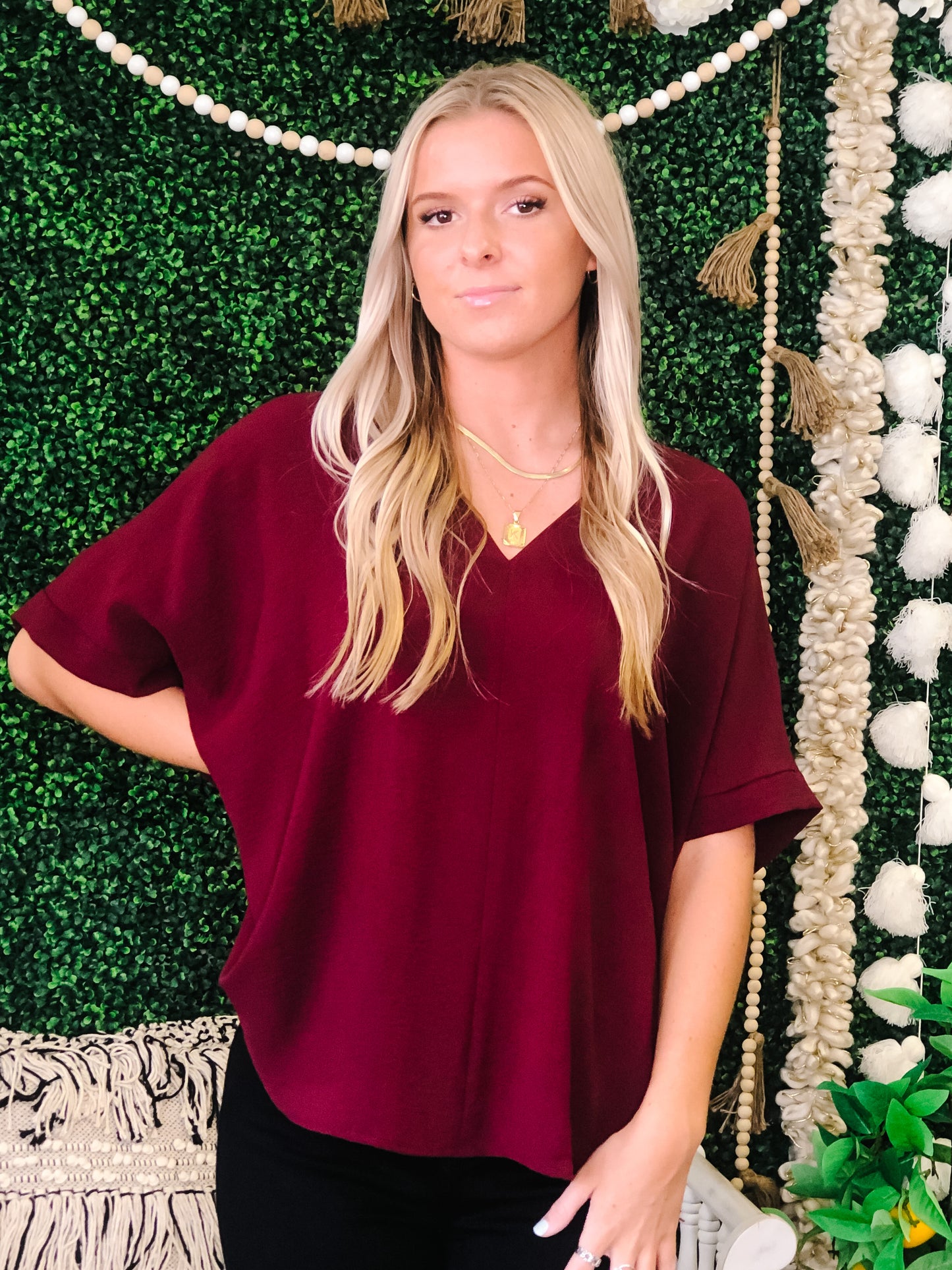 Polly V-Neck Perfect Blouse