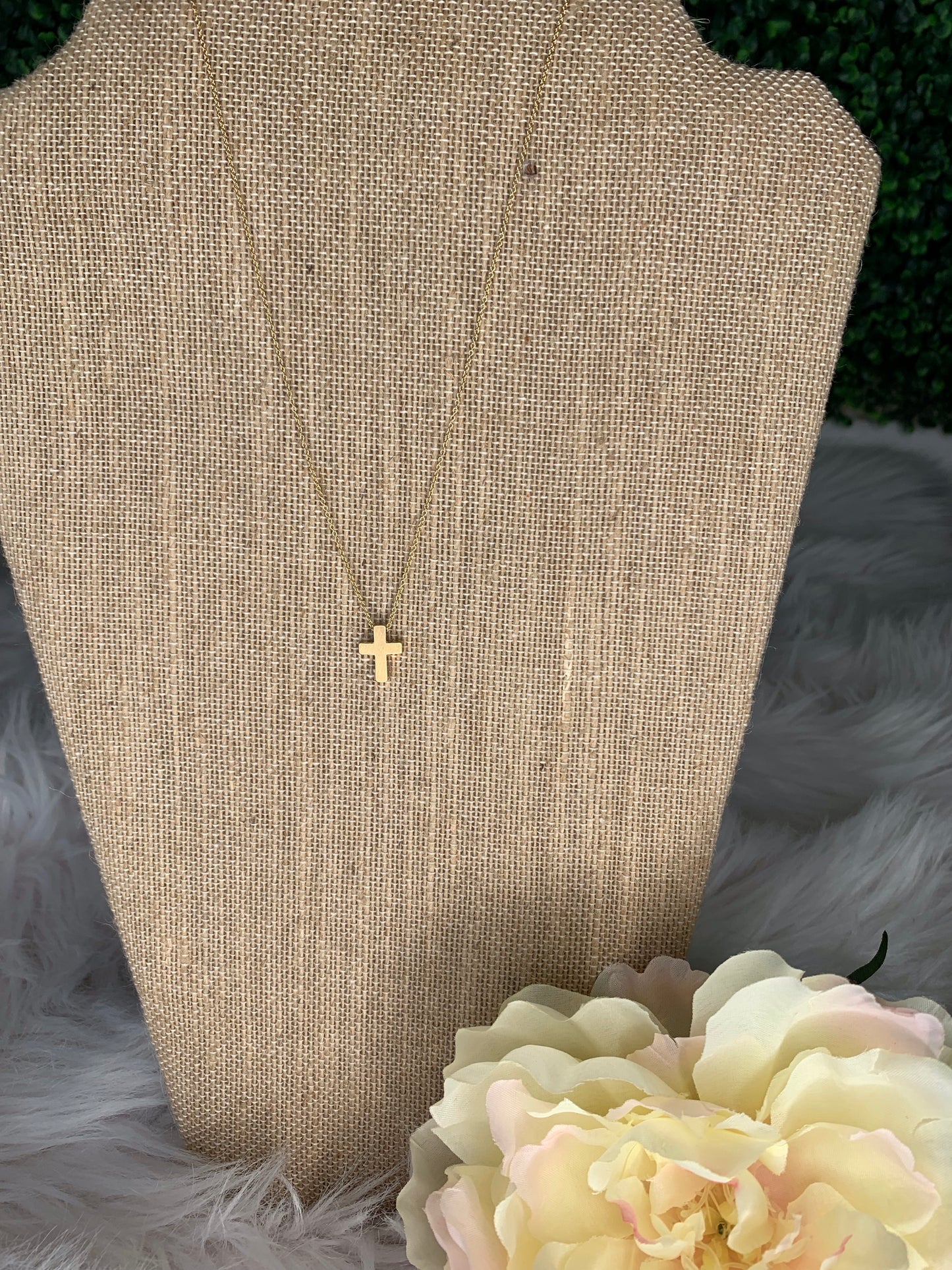 Christy Cross Gold Necklace