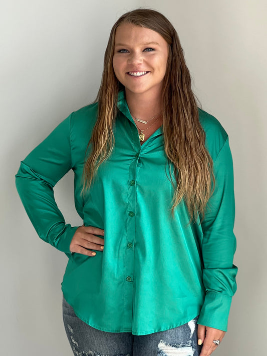 Kristi Silk Button Down Shirt