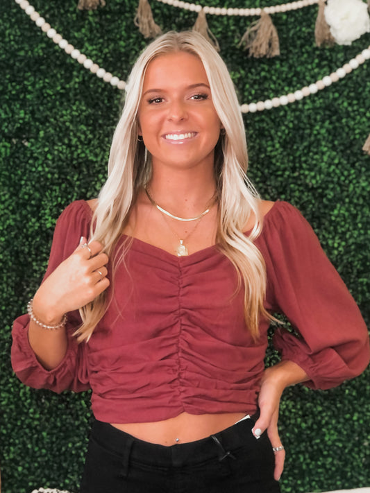 Lauren Crimson Blouse
