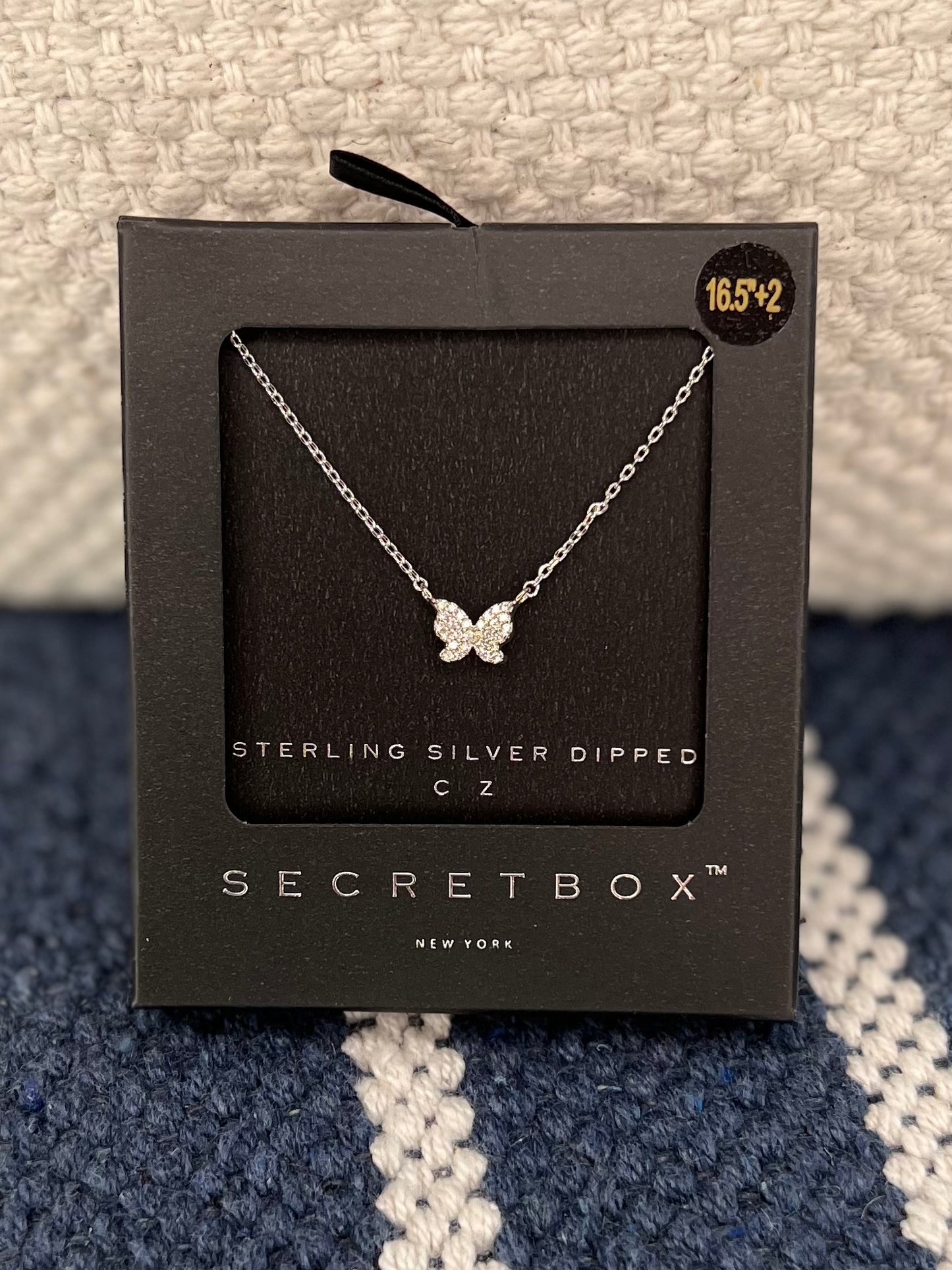 Secret Box Butterfly Dainty Metal Necklace