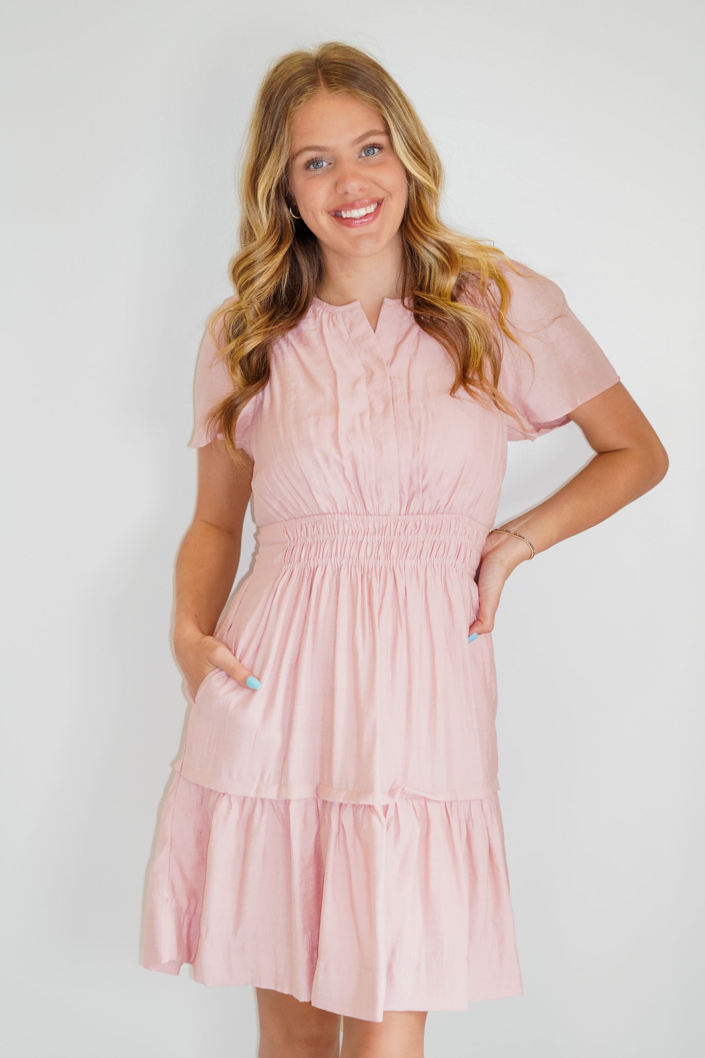 Samantha Snap Button Midi Dress