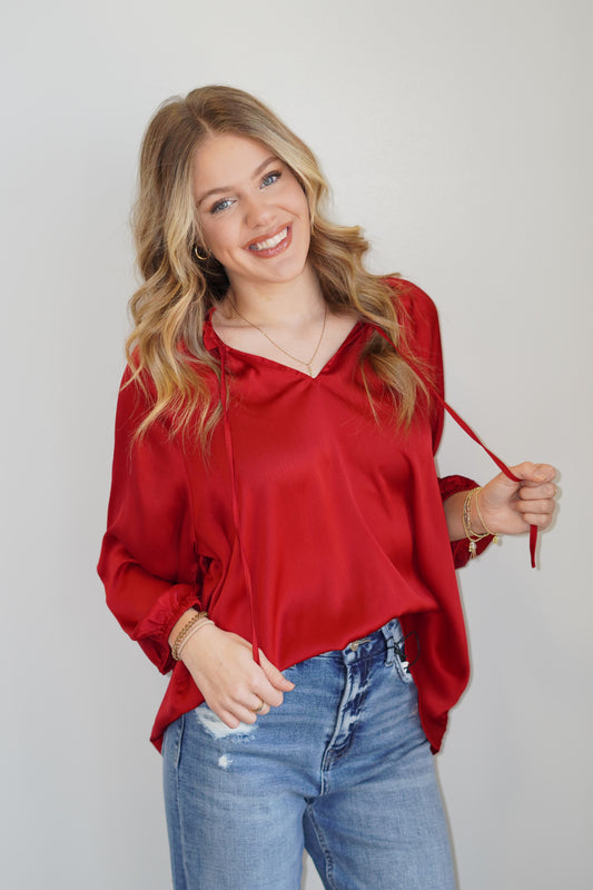 Tasha Tie Front Flowing Top