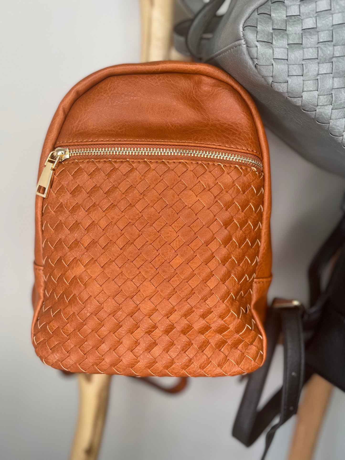 Quilted Zipper Backpack