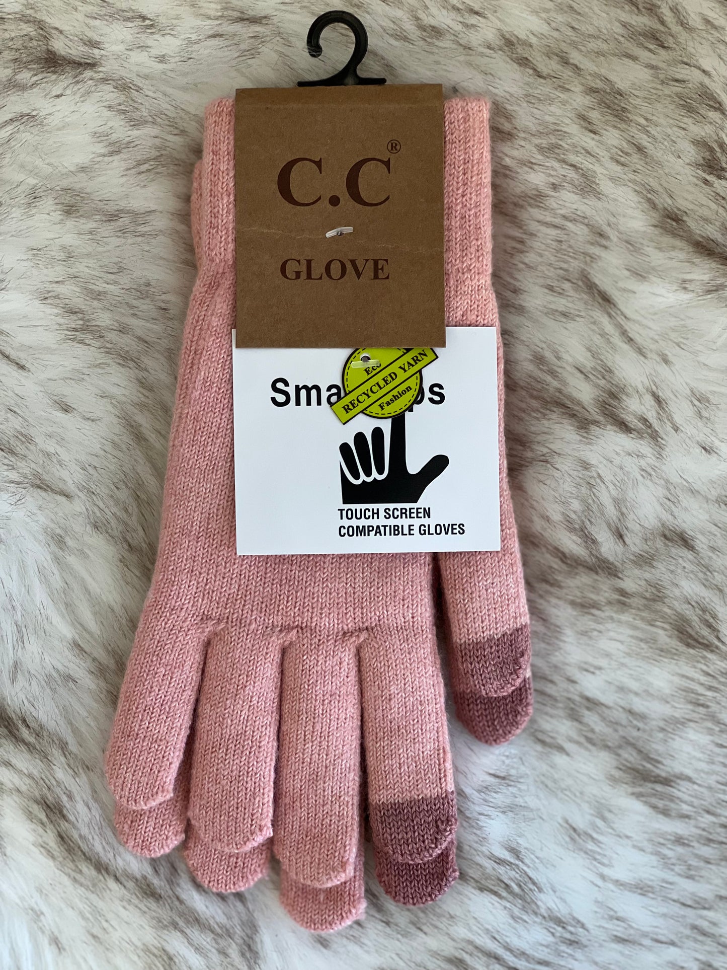 C.C Rose Tan Recycled Yarn Gloves