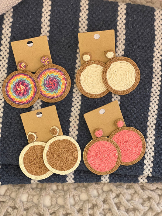 Two Tone Circular Earrings