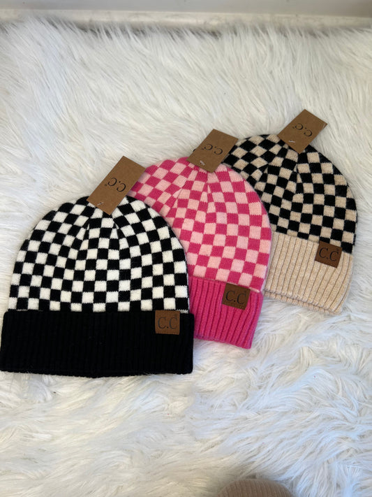 C.C Checkered Beanies