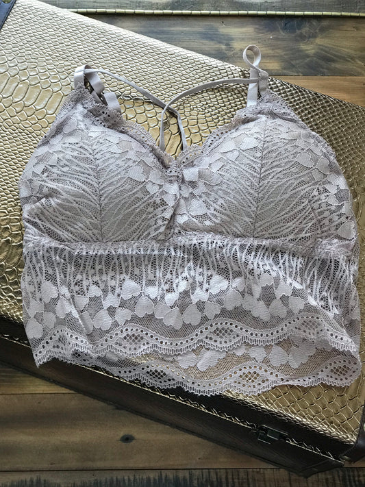 Scalloped Lace Cami Bralette - Berry *2XL Only* – Bunky & Marie's Boutique