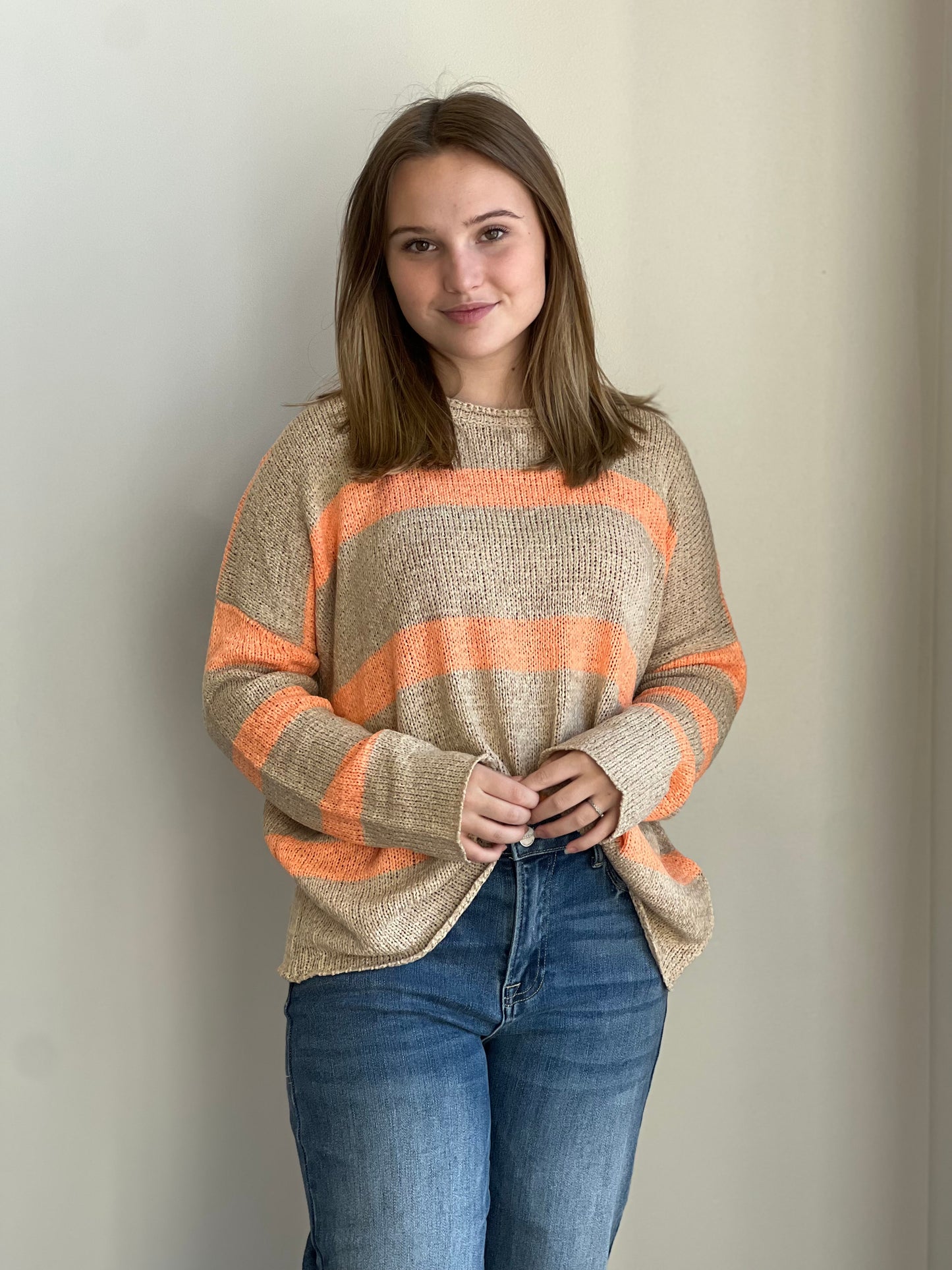 Mallory Yarn Striped Sweater