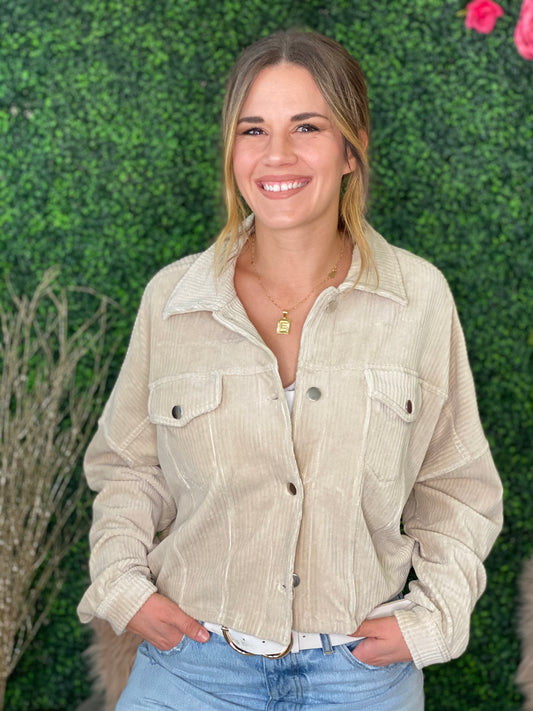 Kyndall Cropped Corduroy Jacket