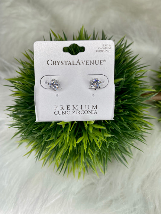 CZ 6mm Round Pronged Stud/Post