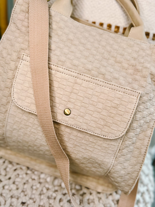 Hannah Checkered Satchel w/ Guitar Strap