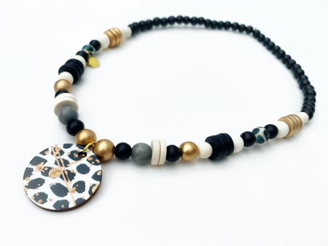 Beaded Focal Pendant Necklace